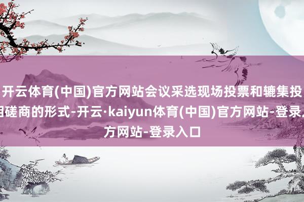 开云体育(中国)官方网站会议采选现场投票和辘集投票相磋商的形式-开云·kaiyun体育(中国)官方网站-登录入口